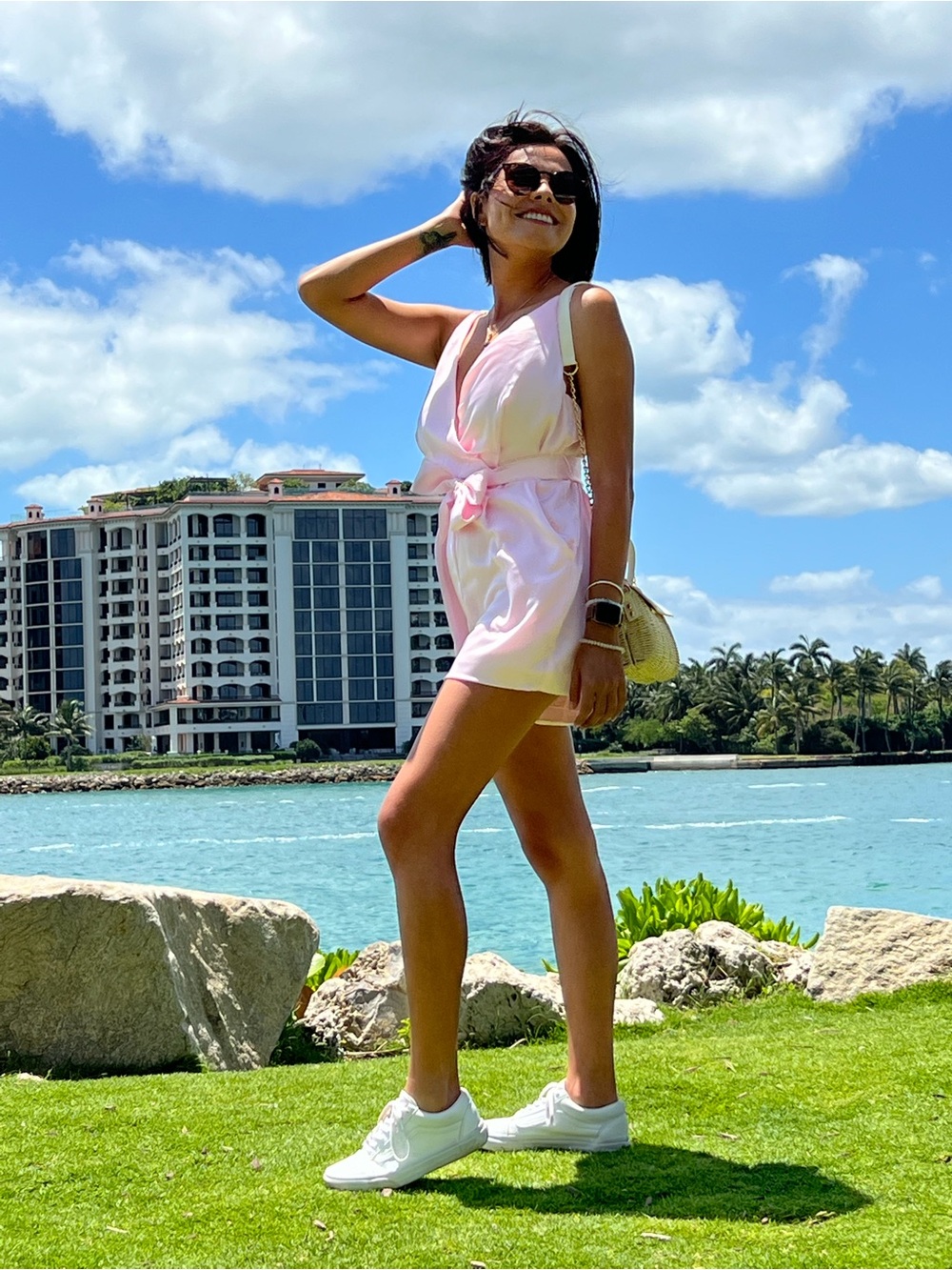 Woven Pink Lightweight Pink Sleeveless Romper NWT